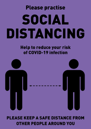 Distancing A Board Sign 2