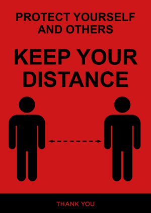 Distancing A Board Sign 3