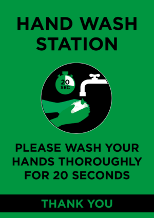 Hand Wash A Board Sign 1