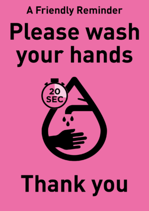 Hand Wash A Board Sign 2